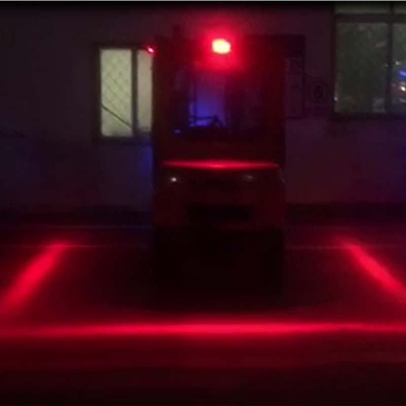 led叉车红光区域灯效果图